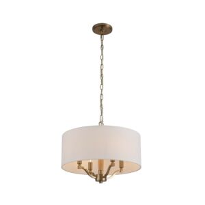 Curva Four Light Chandelier in Brushed Champagne Gold by Kalco