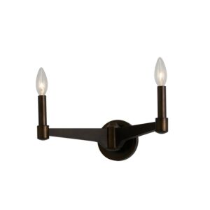 Tono Two Light Wall Sconce in Vintage Bronze by Kalco