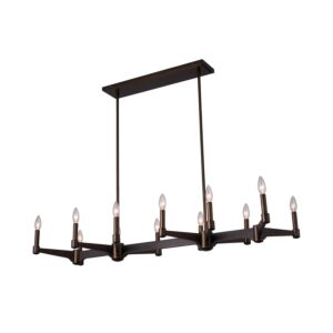 Tono 12 Light Island Pendant in Vintage Bronze by Kalco