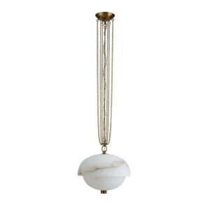 Volterra LED Pendant in Winter Brass by Kalco