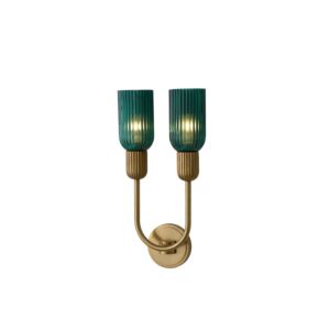 Verde Two Light Wall Sconce in Satin Brass by Kalco