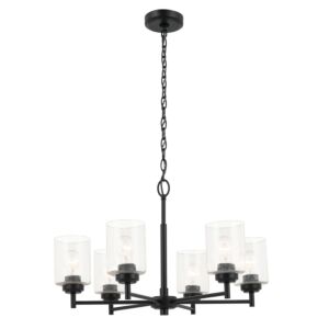 Winslow Six Light Chandelier in Black by Kichler