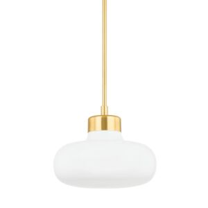 Eliana One Light Pendant in Aged Brass by Mitzi