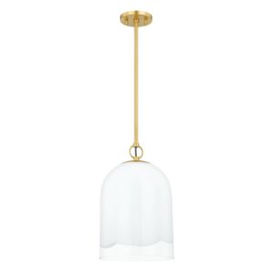 Lennon One Light Pendant in Aged Brass by Mitzi