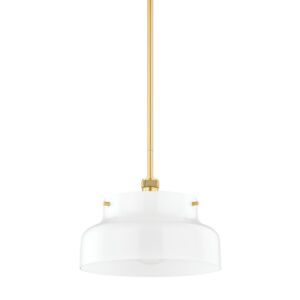 Luella One Light Pendant in Aged Brass by Mitzi