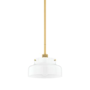 Luella One Light Pendant in Aged Brass by Mitzi