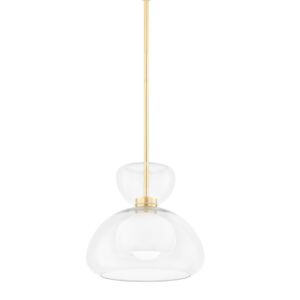 Cortney One Light Pendant in Aged Brass by Mitzi