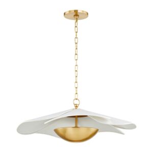 Madeline LED Pendant in Aged Brass by Mitzi