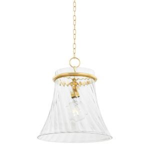 Cantana One Light Pendant in Aged Brass by Mitzi