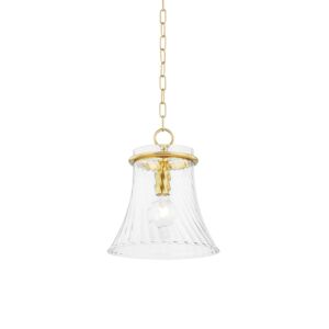 Cantana One Light Pendant in Aged Brass by Mitzi