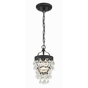 Calypso One Light Mini Chandelier in Matte Black by Crystorama