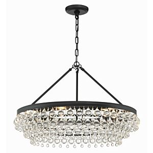 Calypso 6-Light Chandelier in Matte Black