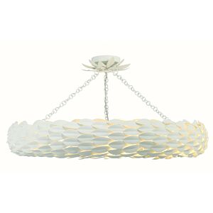 Broche 8-Light Semi-Flush Mount in Matte White