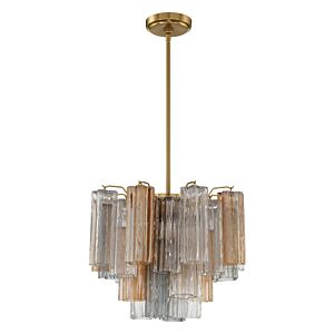 Addis Four Light Chandelier in Aged Brass by Crystorama