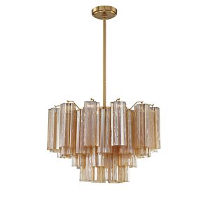 Addis Nine Light Chandelier in Aged Brass by Crystorama