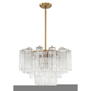 Addis Nine Light Chandelier in Aged Brass by Crystorama