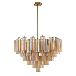 Addis 16 Light Chandelier in Aged Brass by Crystorama