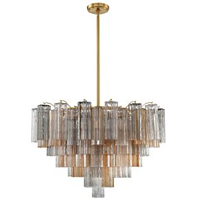 Addis 16 Light Chandelier in Aged Brass by Crystorama