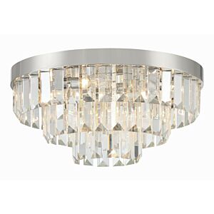 Hayes Eight Light Flush Mount in Polished Nickel by Crystorama