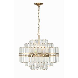 Hayes 12 Light Chandelier in Aged Brass by Crystorama