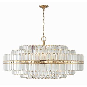 Hayes 32-Light 3Chandelier in Aged Brass