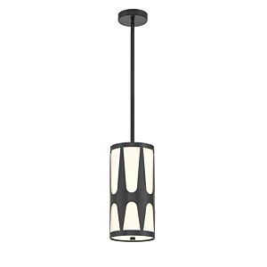 Royston One Light Pendant in Black by Crystorama