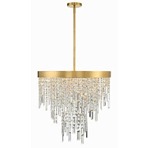 Winfield Six Light Chandelier in Antique Gold by Crystorama