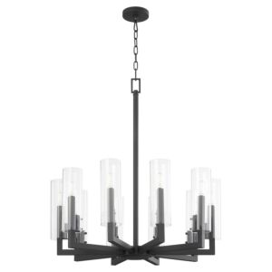 Harbin 10-Light Chandelier in Textured Black