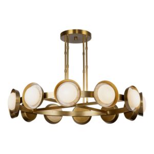 Alonso LED Chandelier in Vintage Brass