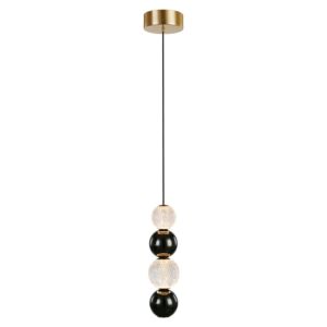 Onyx LED Pendant in Natural Brass by Alora