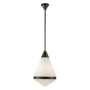 Willard 1-Light Pendant in Urban Bronze with Opal Matte Glass