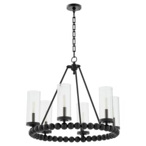 Lee Boulevard 6-Light Chandelier in Matte Black