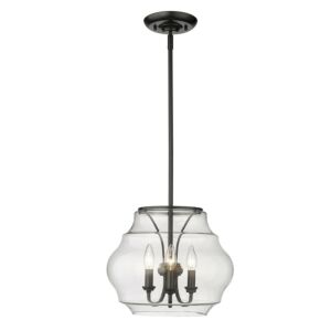 Annette BLK 3-Light Pendant in Matte Black