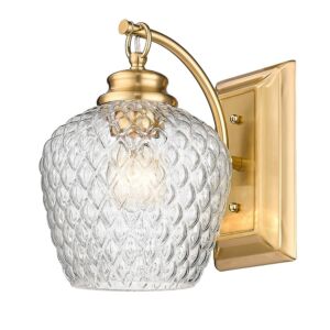 Adeline MBG One Light Wall Sconce in Modern Brushed Gold by Golden