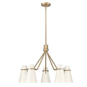 Reeva 5-Light Chandelier in Modern Brass