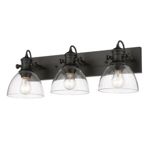 Hines 3-Light Bathroom Vanity Light in Matte Black