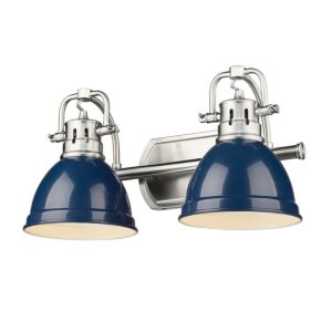 Duncan PW 2-Light Bathroom Vanity Light in Pewter