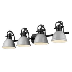 Duncan BLK 4-Light Bathroom Vanity Light in Matte Black