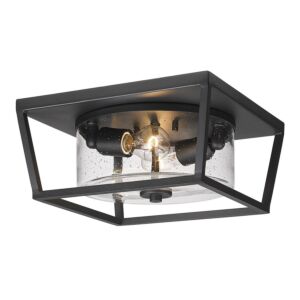 Mercer NB 2-Light Outdoor Flush Mount in Natural Black