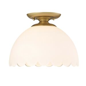 Dorinda One Light Semi Flush Mount in Brushed Champagne Bronze by Golden