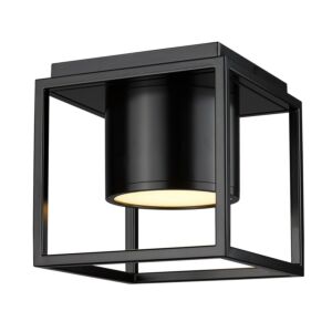 Desmond 1-Light LED Flush Mount in Matte Black