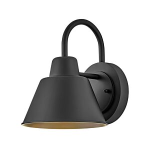 Wes 1-Light LED Gooseneck Barn Light in Black