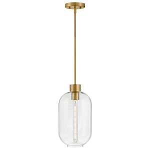 Greer 1-Light LED Pendant in Lacquered Brass