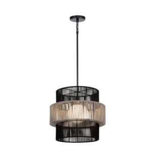 Aden  Pendant in Black by Eurofase