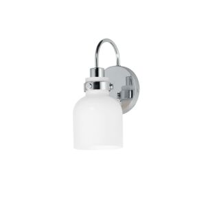 Milk One Light Wall Sconce in Polished Chrome by Maxim