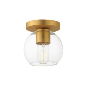 Knox One Light Flush Mount in Natural Aged Brass by Maxim