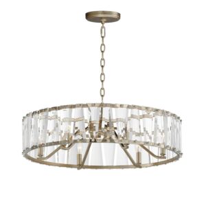 Odeon Six Light Chandelier in Golden Silver by Maxim