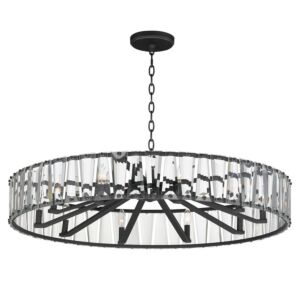 Odeon Ten Light Chandelier in Black by Maxim