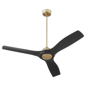 Avalon 52" Ceiling Fan in Aged Brass   Black by Oxygen Lighting