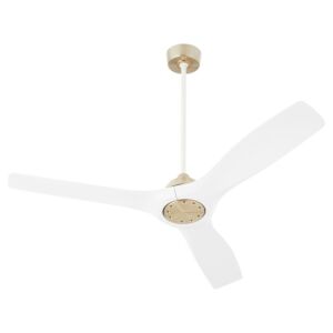 Avalon 52" Ceiling Fan in Aged Brass   White by Oxygen Lighting